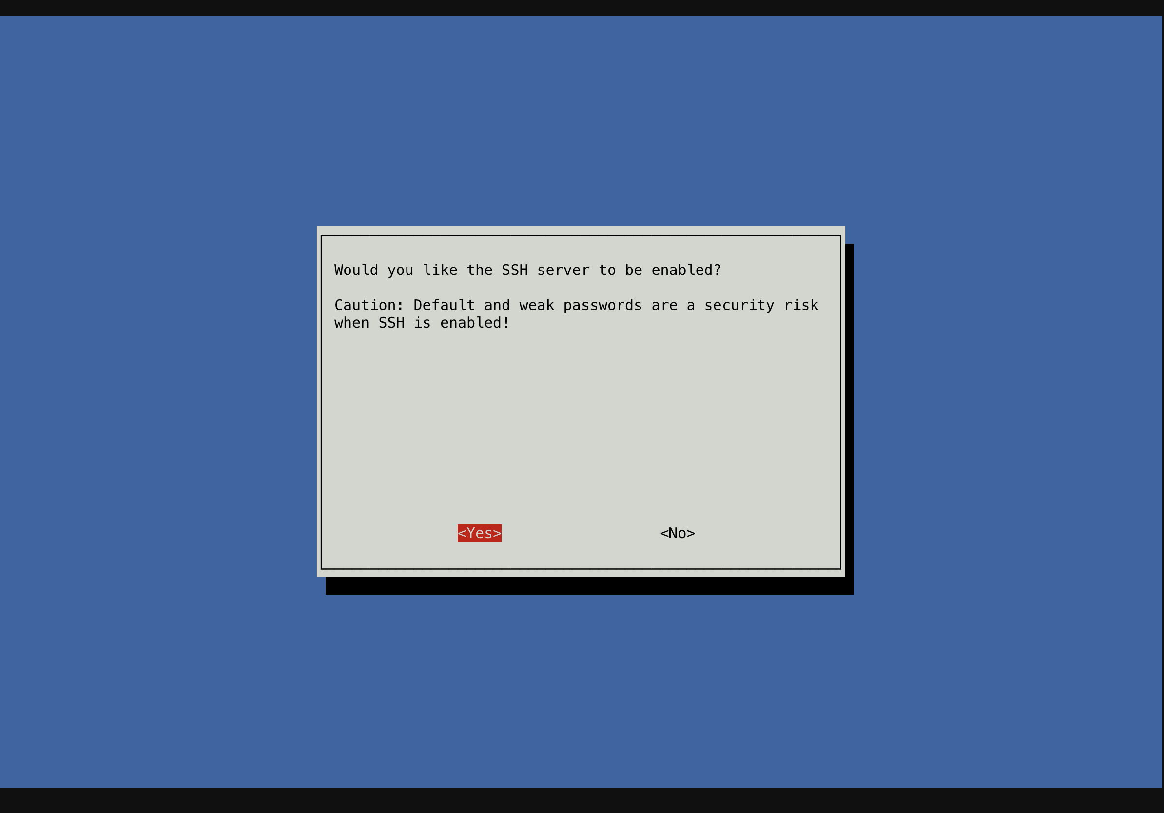 Interface Options->SSH